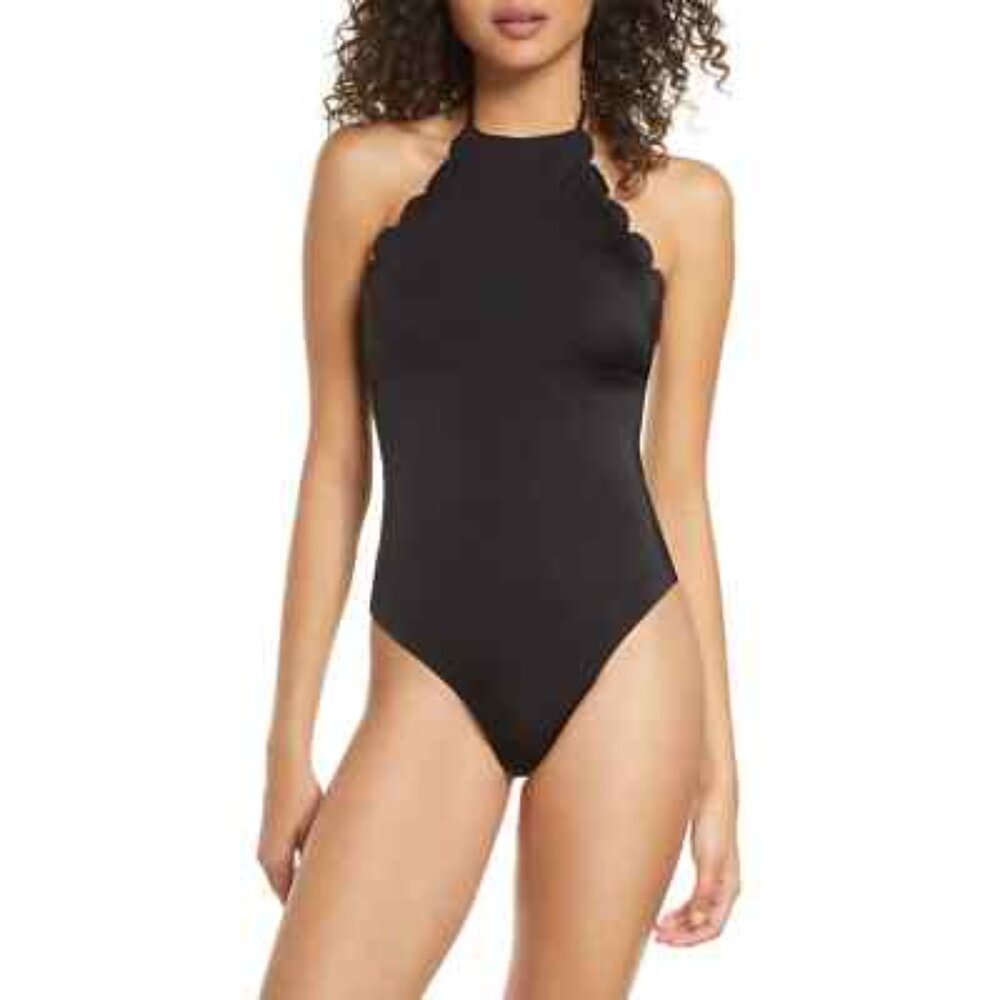 Chelsea28 NWT One Piece Halter Swimsuit in Brown Spice